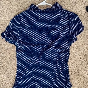 ModCloth navy polka dot blouse